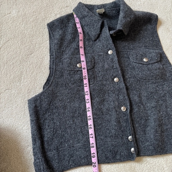 Vintage 80's Lands’ End 100% Wool Vest Women's 14 - Picture 10 of 10